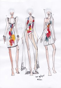 Karolina Laskowska graduate collection sketchbook design development 1