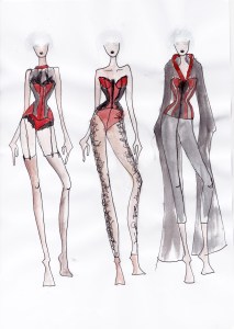 Karolina Laskowska graduate collection sketchbook design development 4