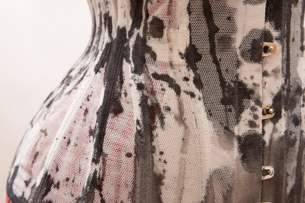 Ink corset by Karolina Laskowska - hip detail