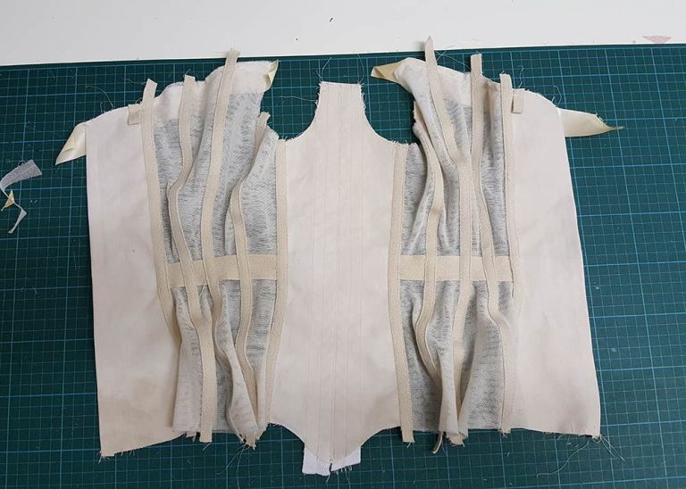 Corset base interior, mid-construction Photo by Karolina Laskowska