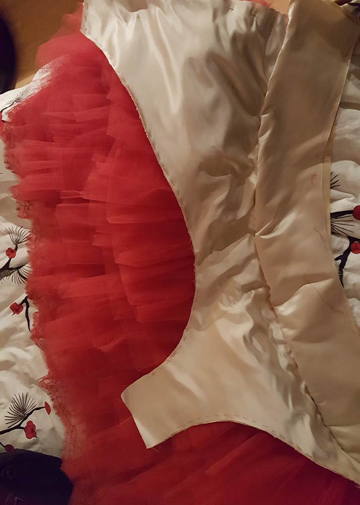 Interior of the tutu mid-construction Photo by Karolina Laskowska